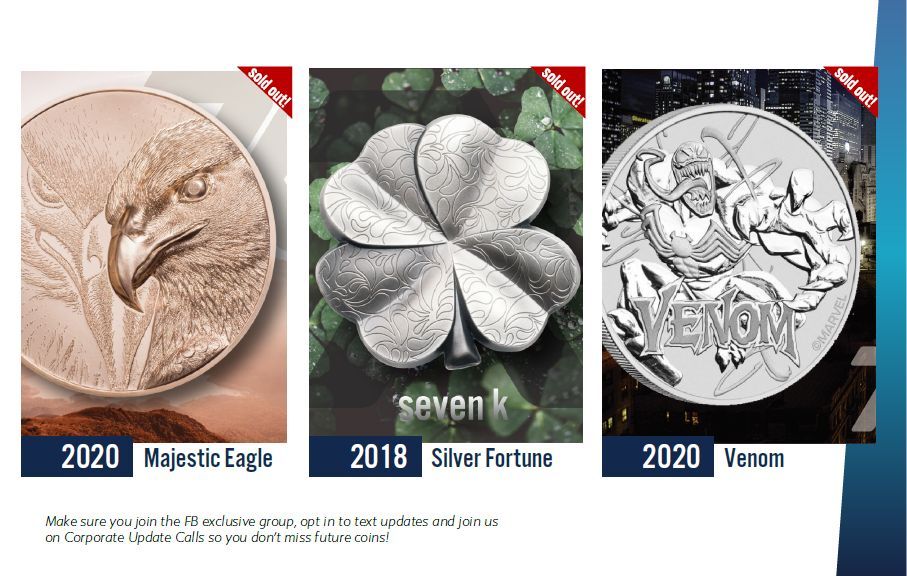 recent coin sales from 7k metals