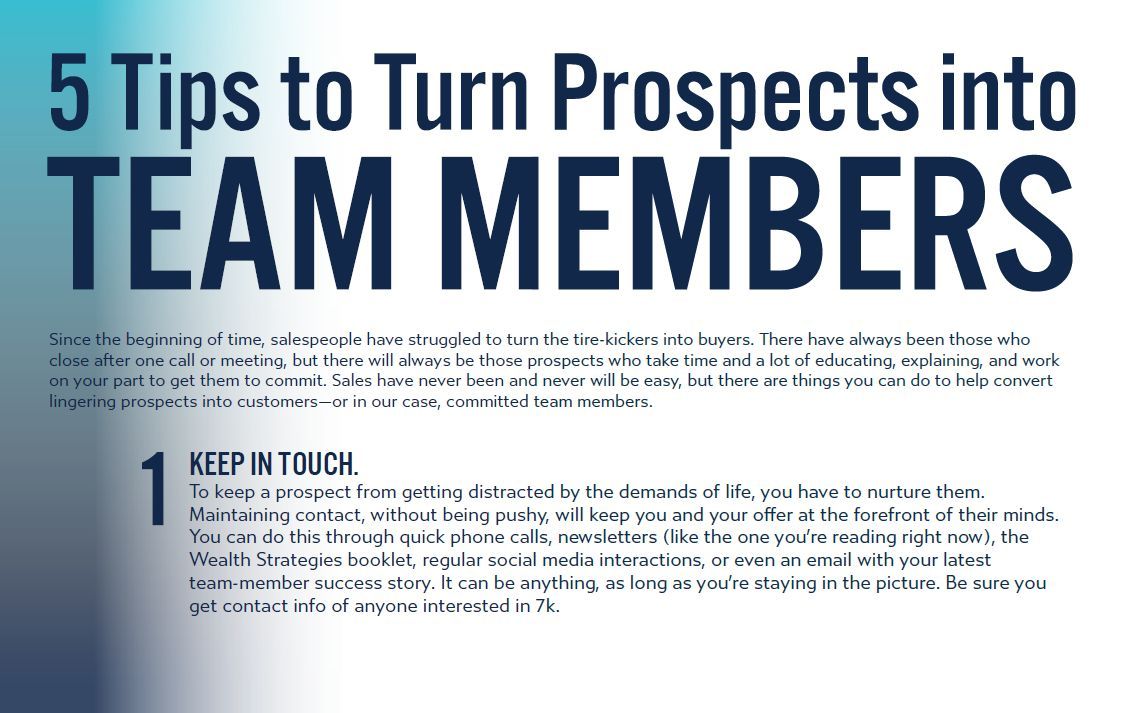 5 tips to turn prospects into team members