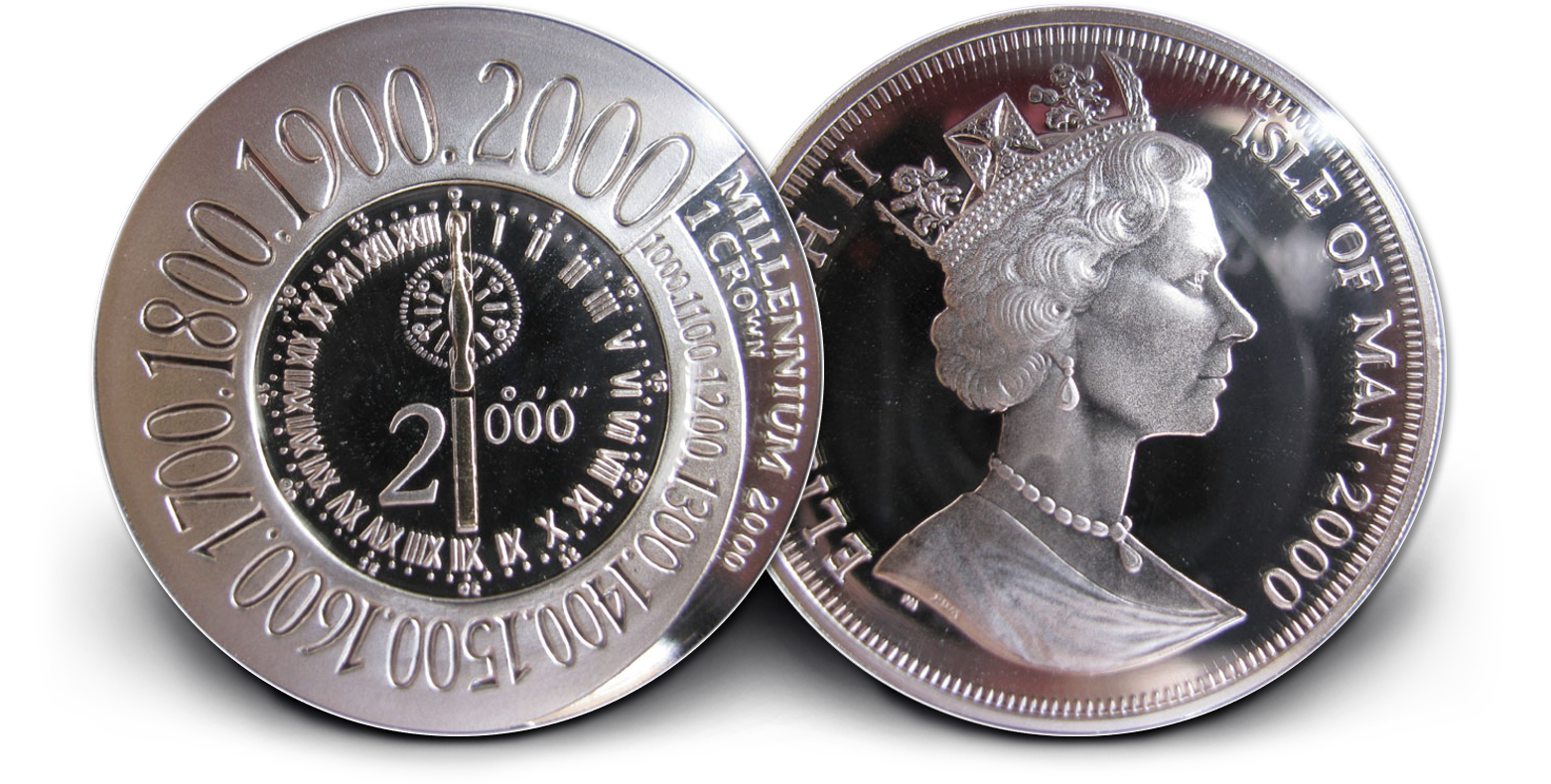 Meridian Line Millennium Crown Silver Coin 2000