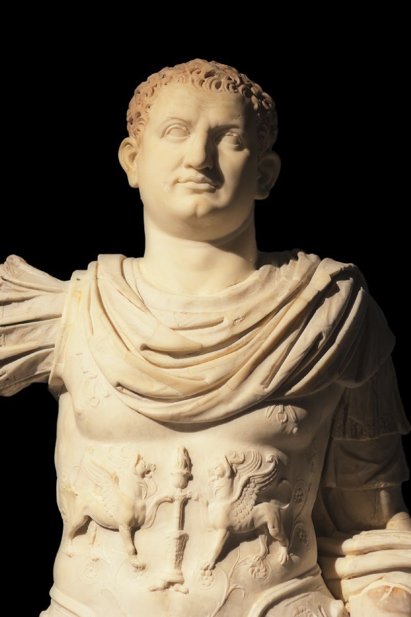 Marble Statue of Titus Excavated Near Pompeii