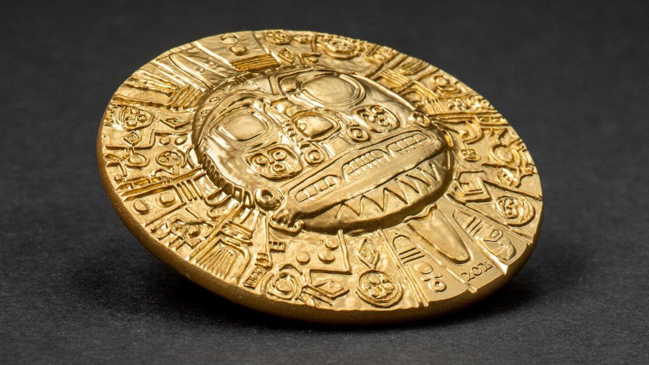 2021 Inca Sun God 1oz Gilded Silver Coin