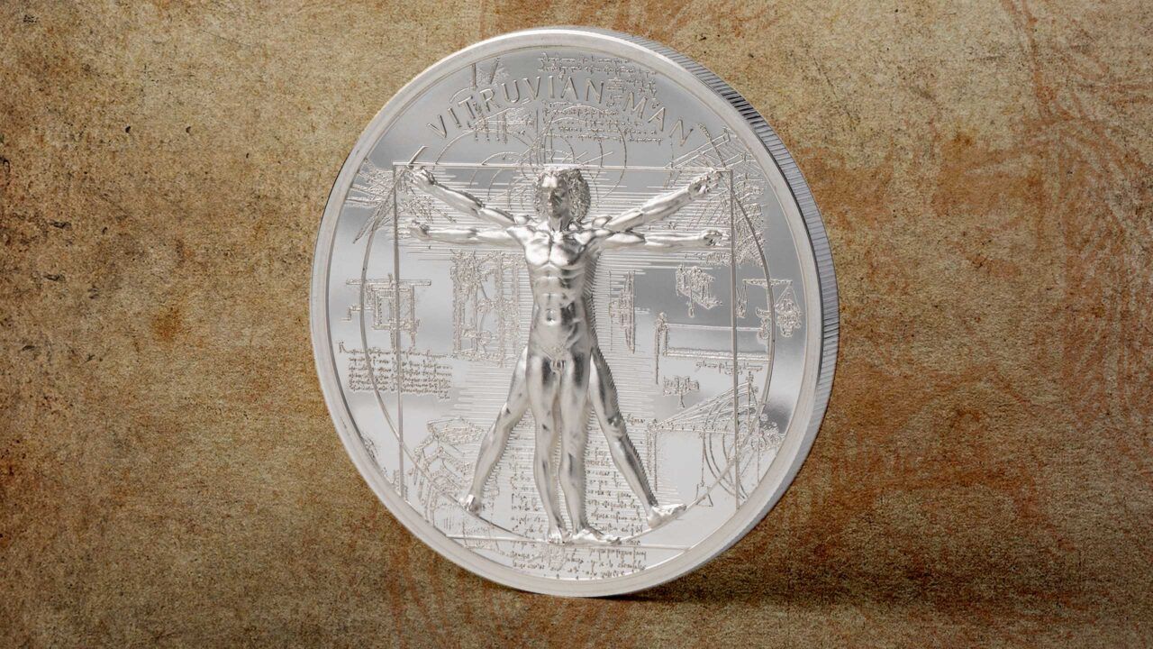 X-Ray Vitruvian Man 1oz Silver Coin