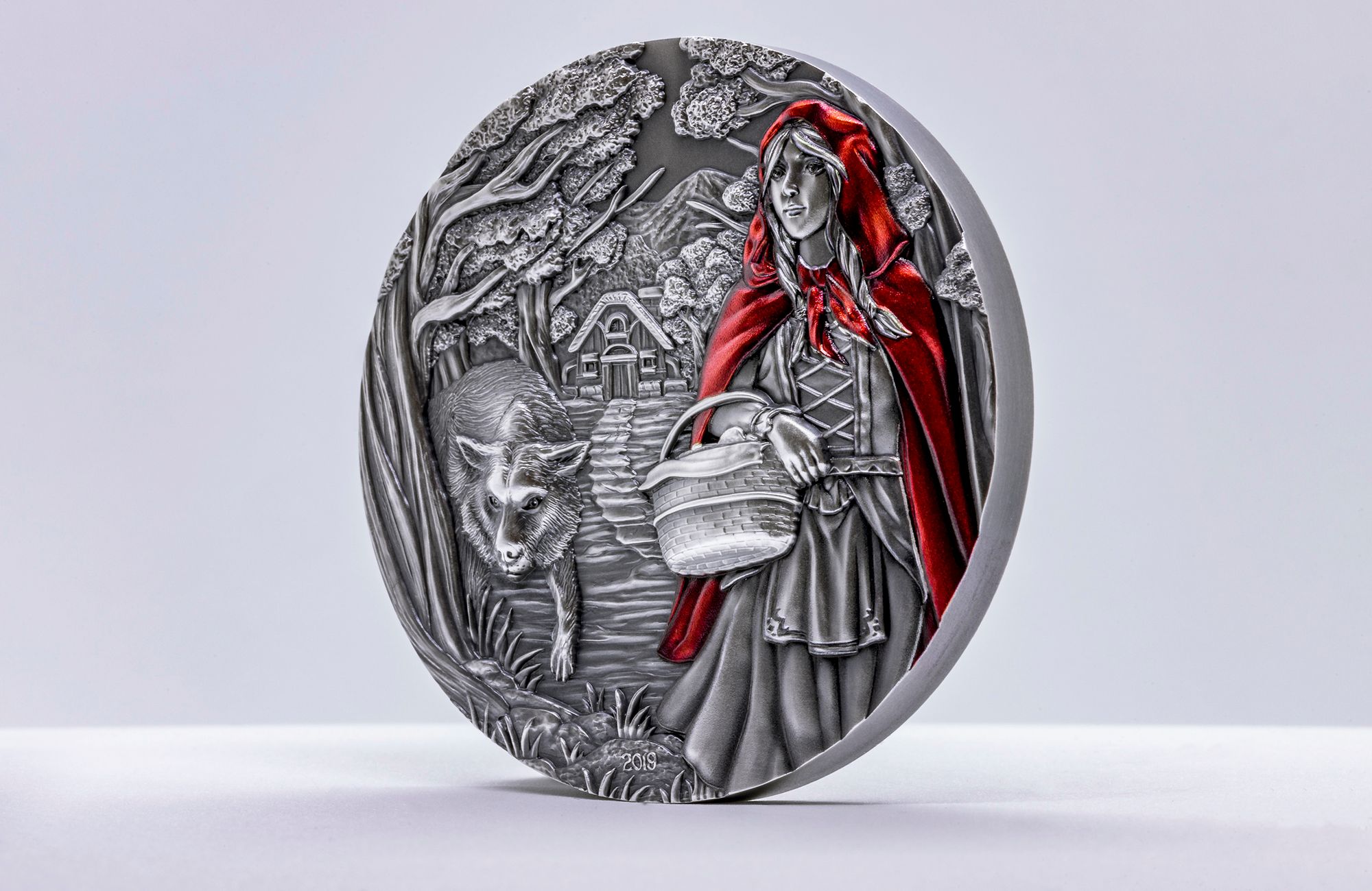 2019 Fairy Tales and Fables Little Red Riding Hood 3oz Silver Coin