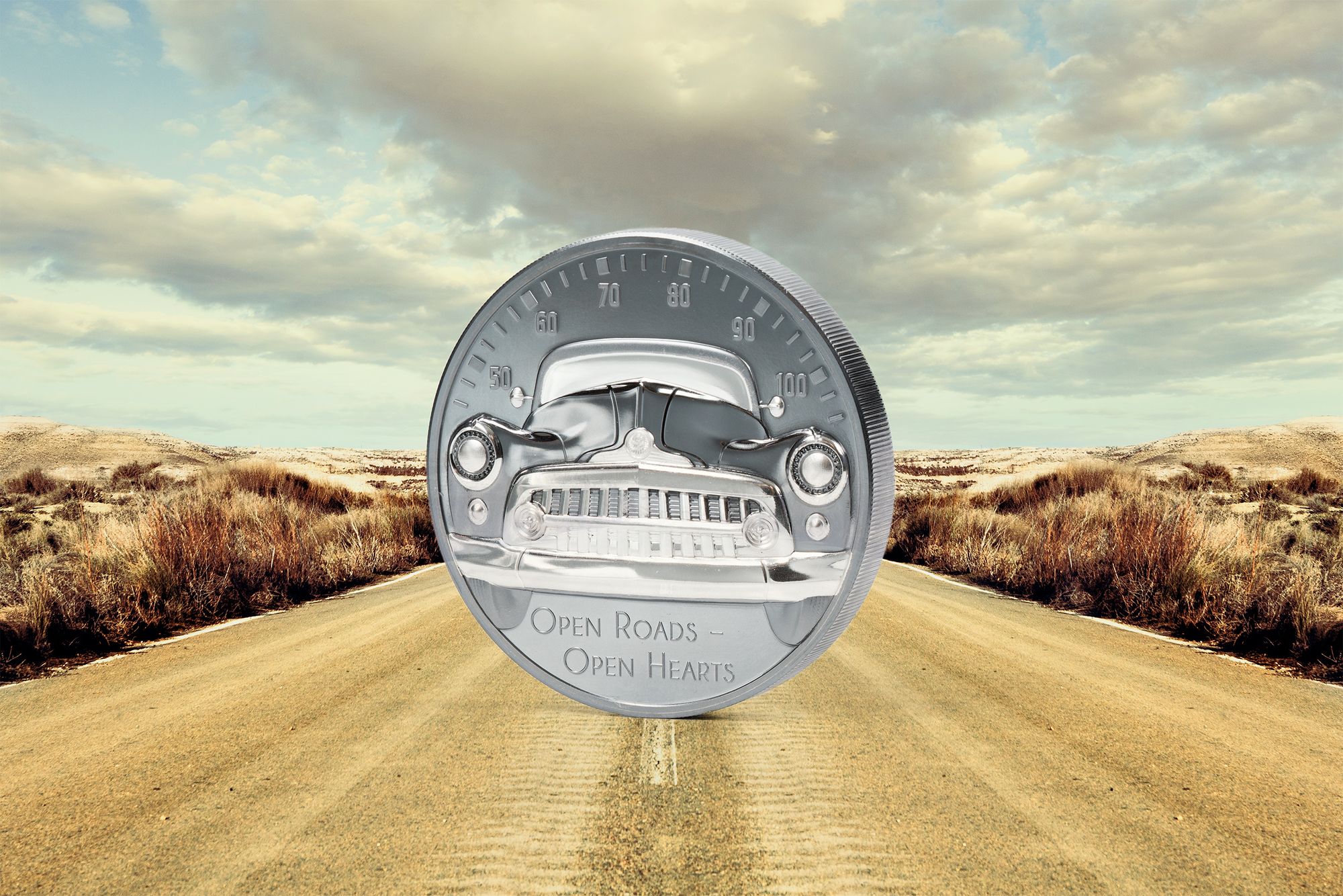 2021 The Journey Classic Car Open Roads 2oz Silver Coin