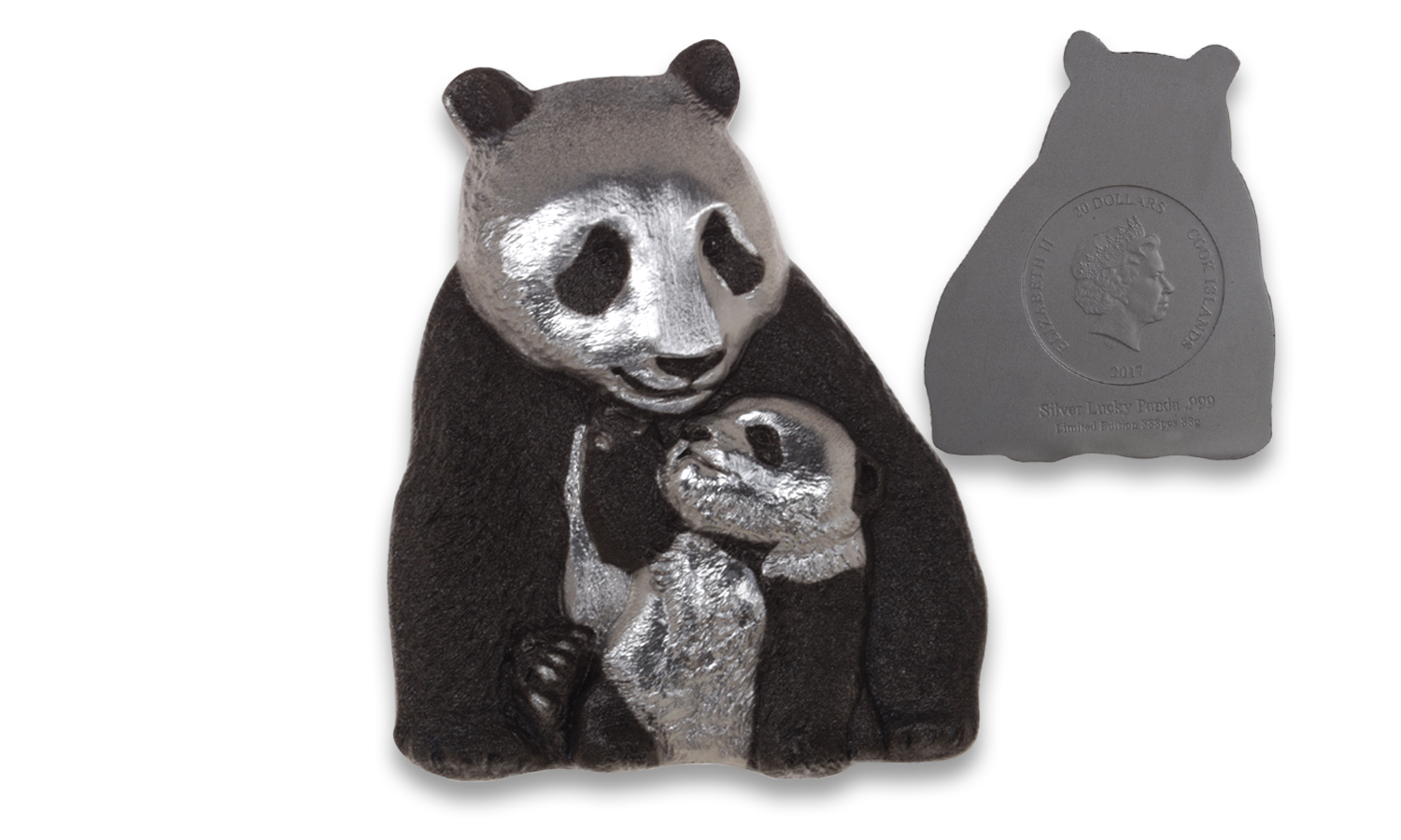 2017 Lucky Panda 88 Gram Silver Coin