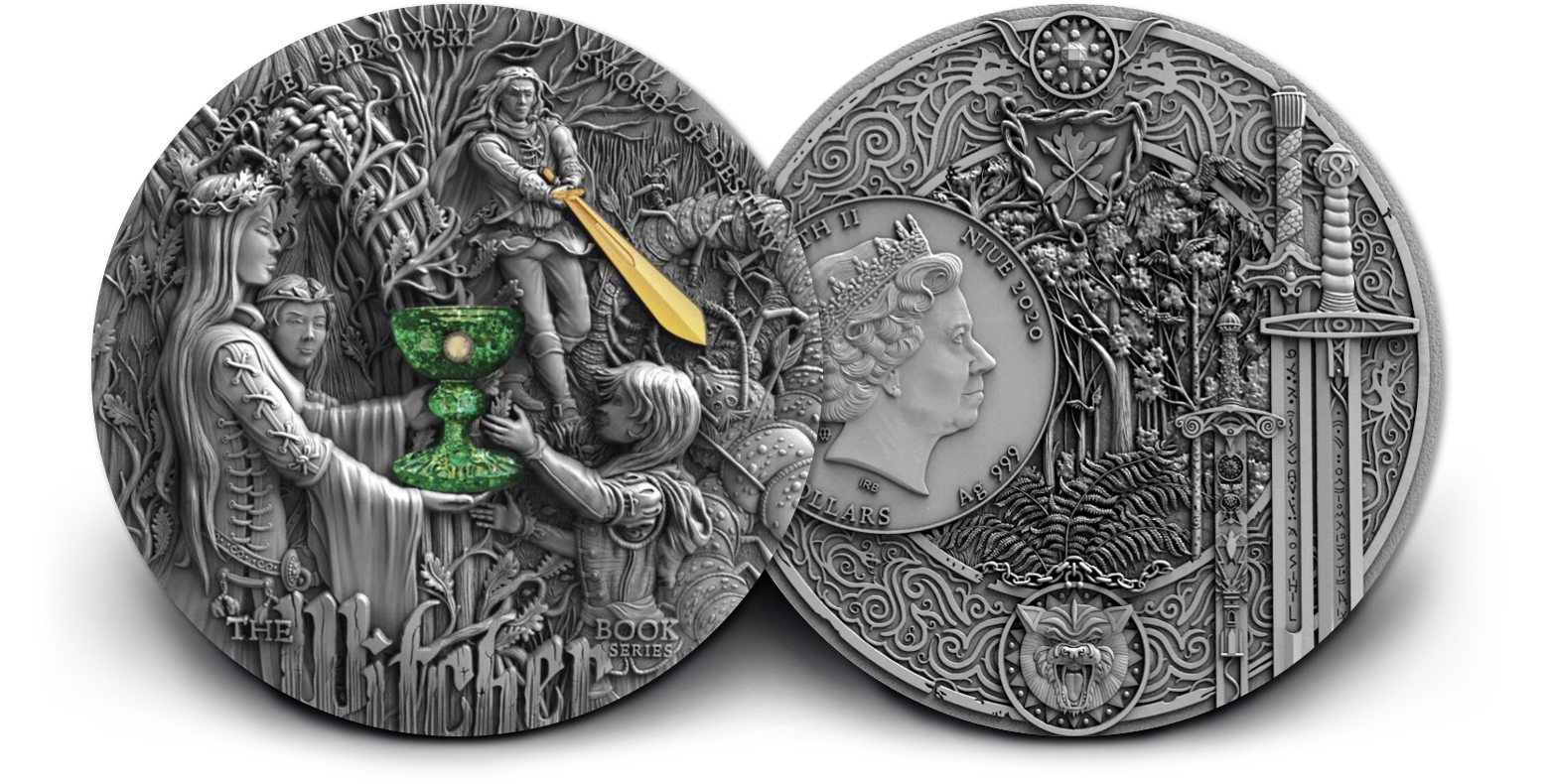 2020 The Witcher Sword of Destiny 2 oz Silver Coin