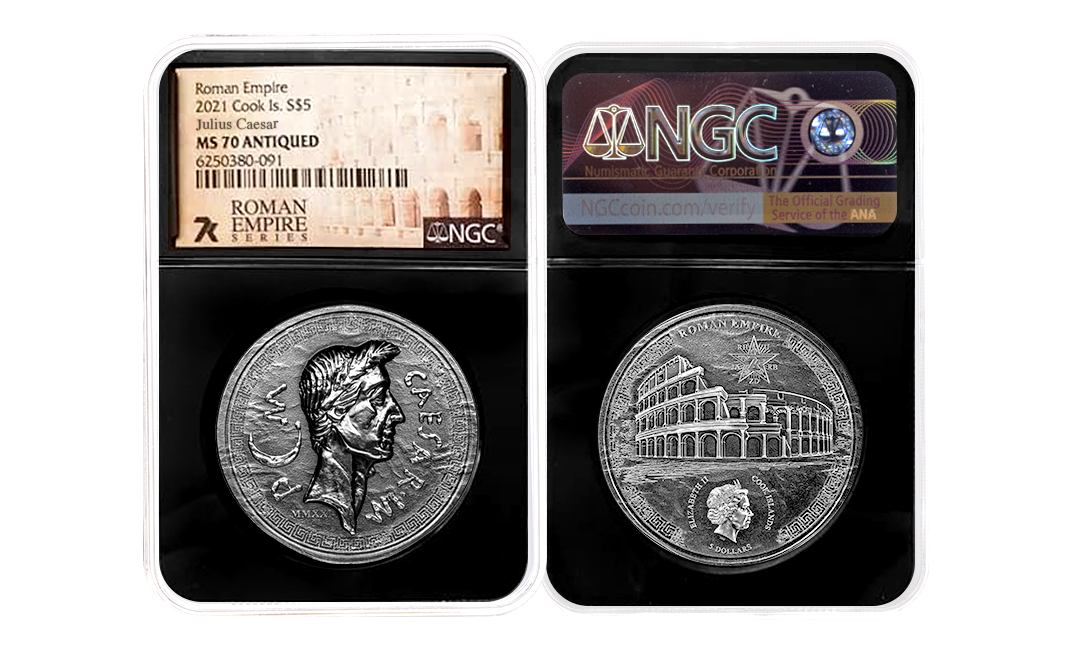 2021 Roman Empire Julius Caesar 1oz Silver Coin MS70
