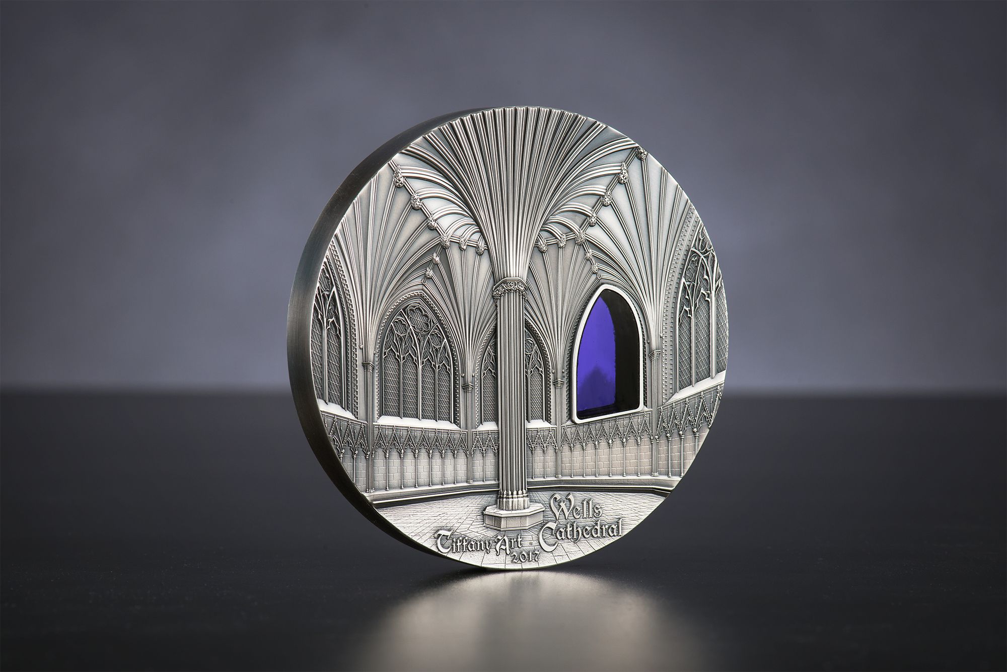 2017 Tiffany Art Wells Cathedral 1 Kilo Silver Coin
