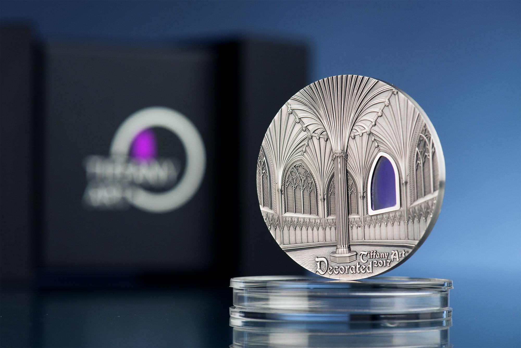 2017 Tiffany Art Decorated 2 oz Silver Coin