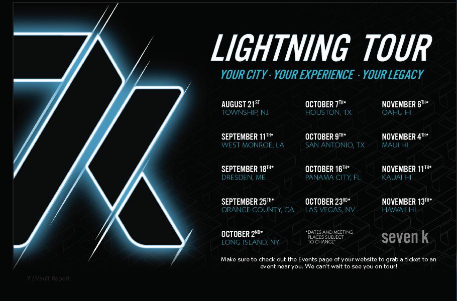 7k Metals 2021 Lightning Tour Schedule