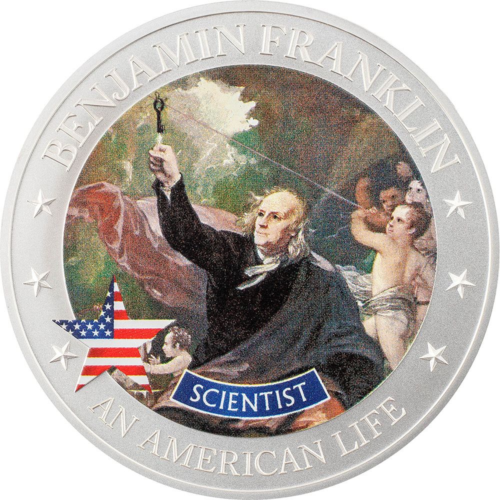 An American Life Ben Franklin Scientist 1/2oz Silver Coin