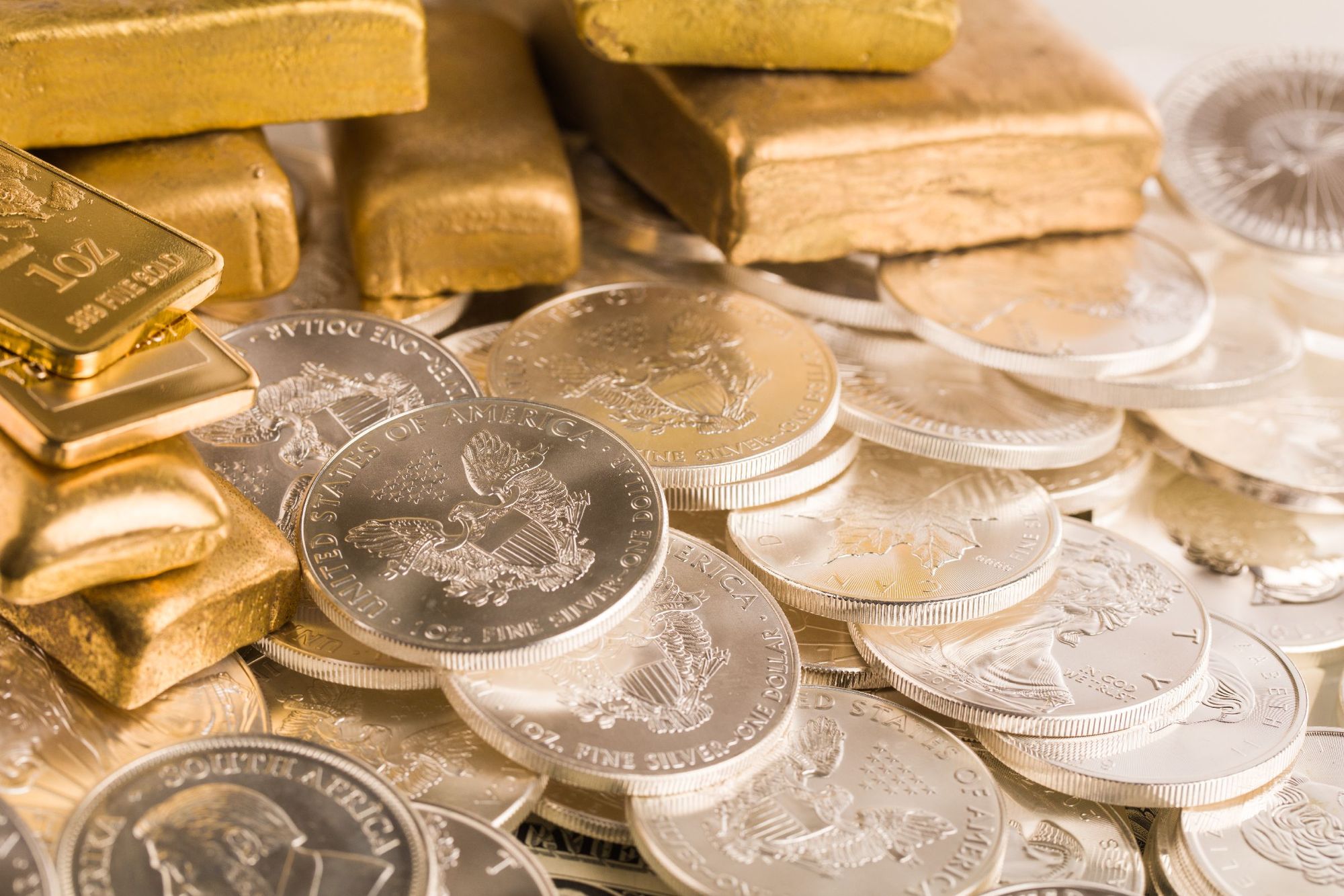 silver and gold bullion