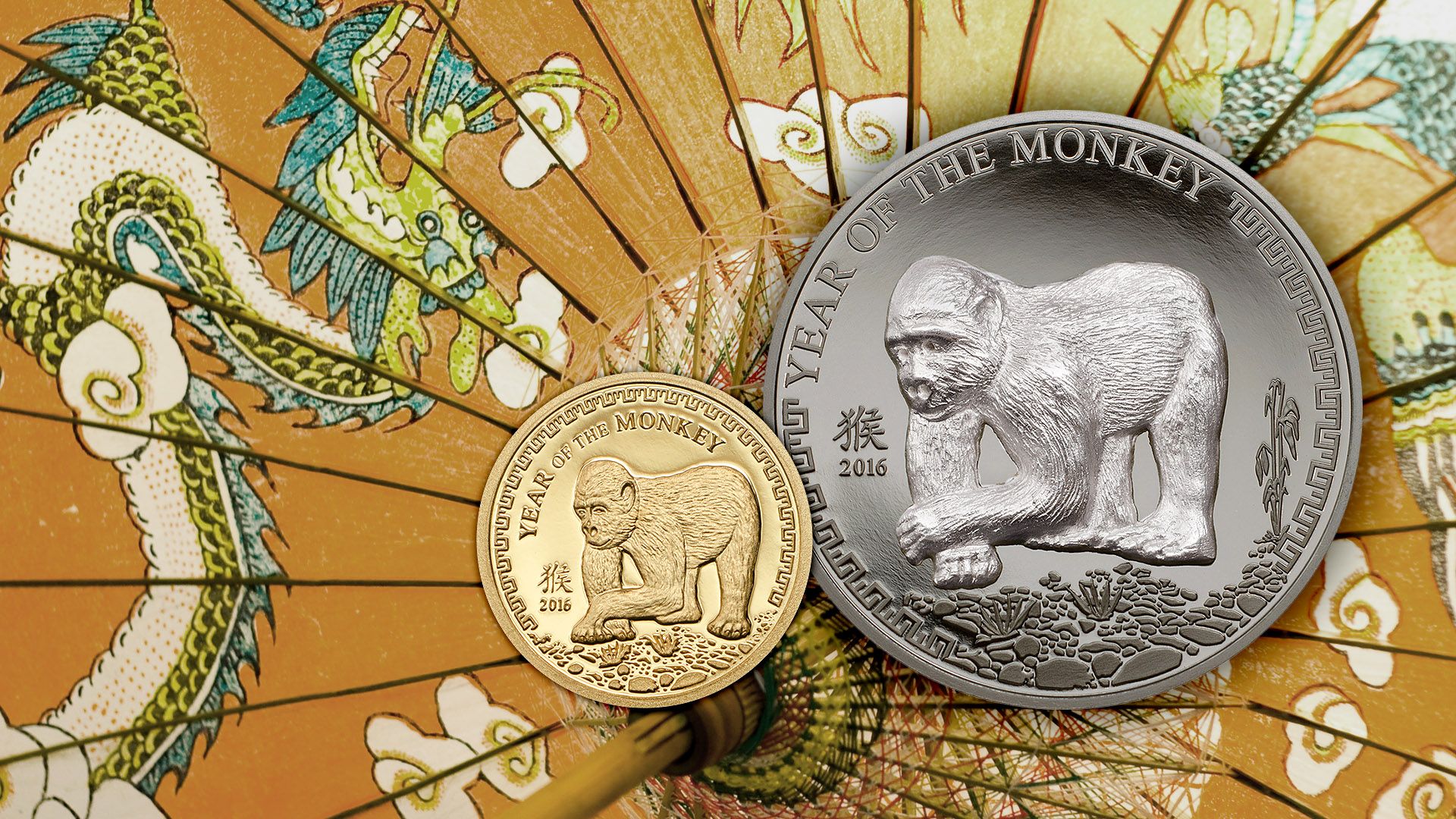 2016 Lunar Year Series Year of the Monkey coins