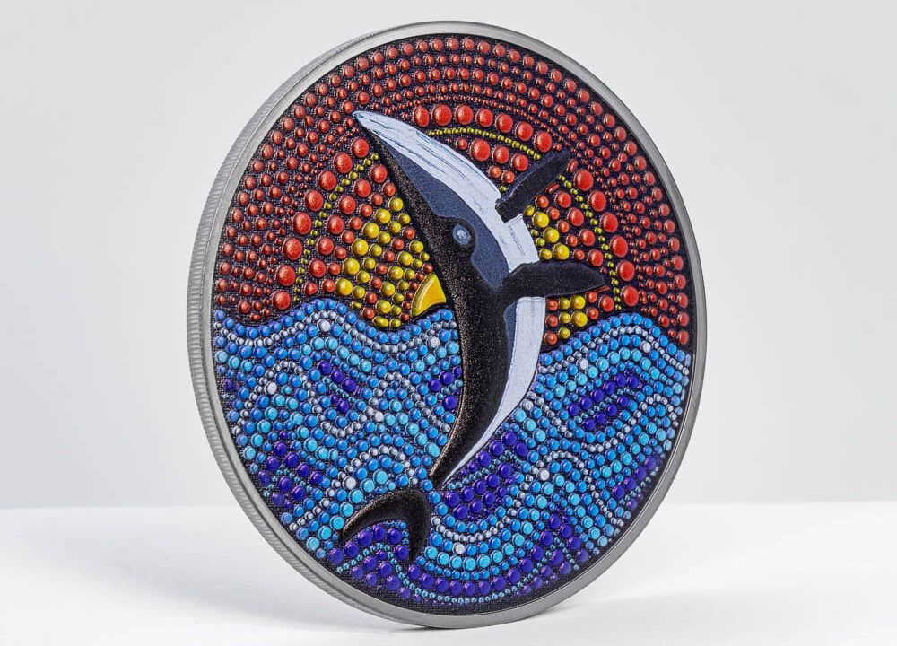 2021 Dot Art The Whale 3oz Silver Coin