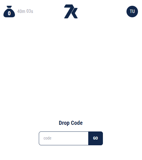 Coin Drop code input box