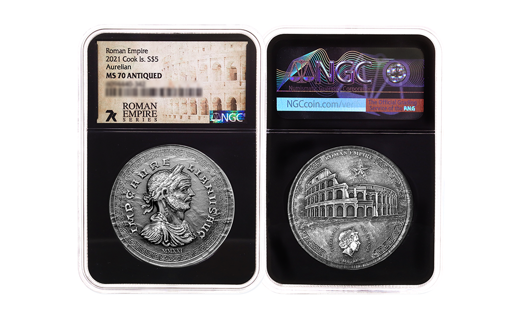 2021 Roman Empire Series Aurelian 1oz Silver Coin MS70
