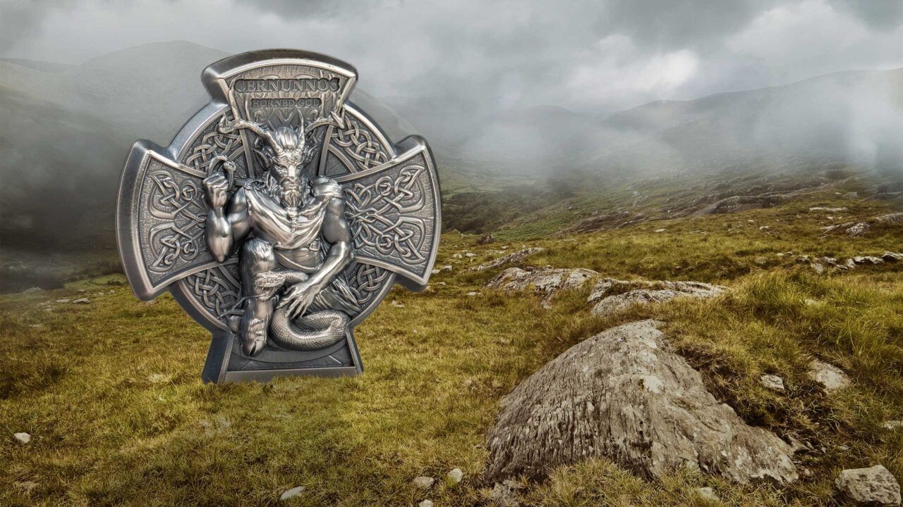 2021 Cernunnos Horned God 3oz Silver Coin MS70