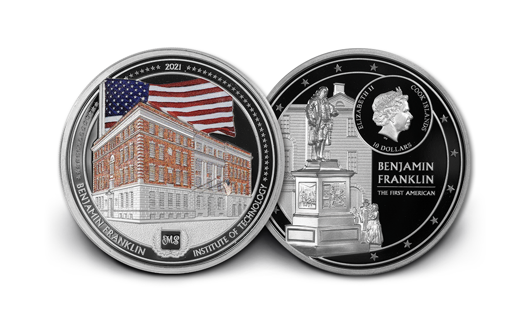 2021 An American Life Benjamin Franklin 2oz Silver Coin