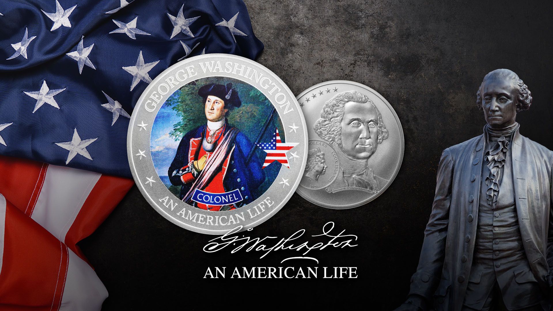 2021 An American Life George Washington Colonel 1/2 oz Silver Coin