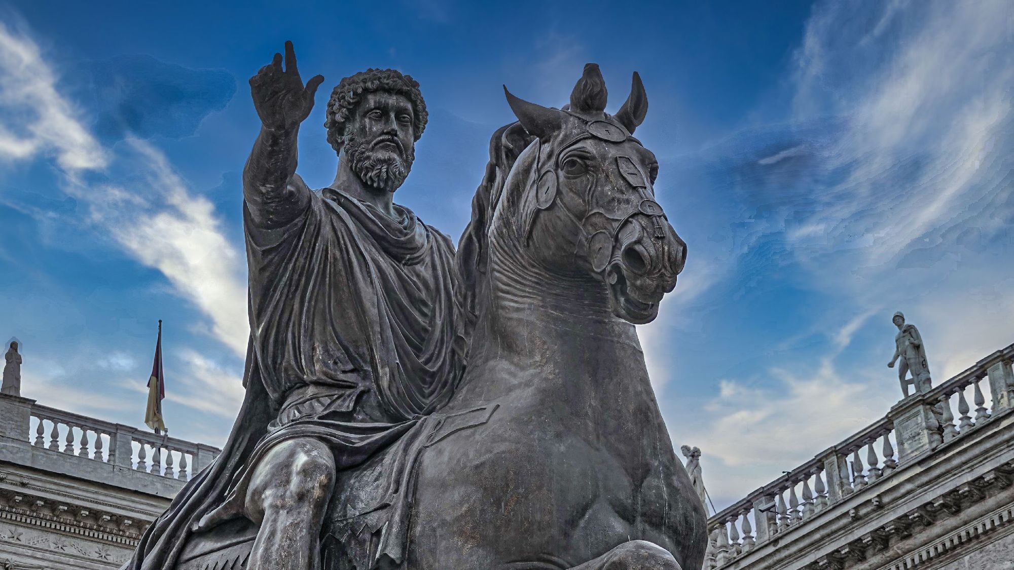 Statue of Marcus Aurelius in Rome, Italy