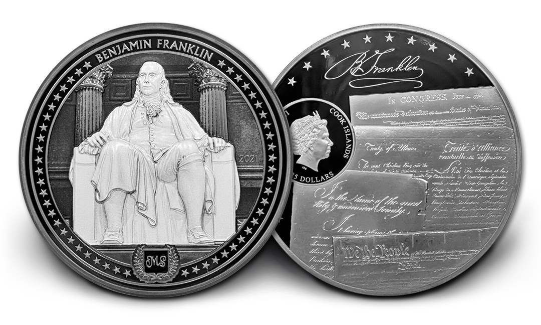 2021 An American Life Benjamin Franklin 5oz Silver Coin