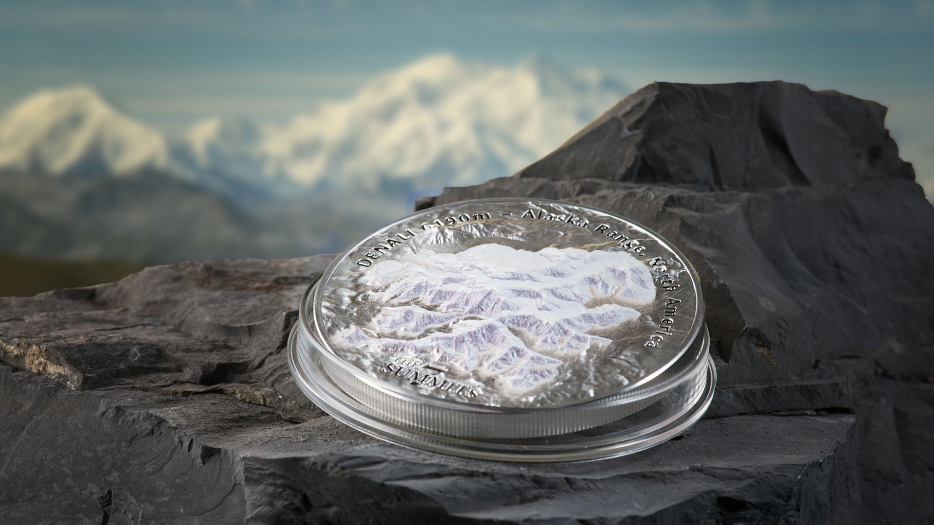 2016 The 7 Summits Denali 5oz Silver Coin