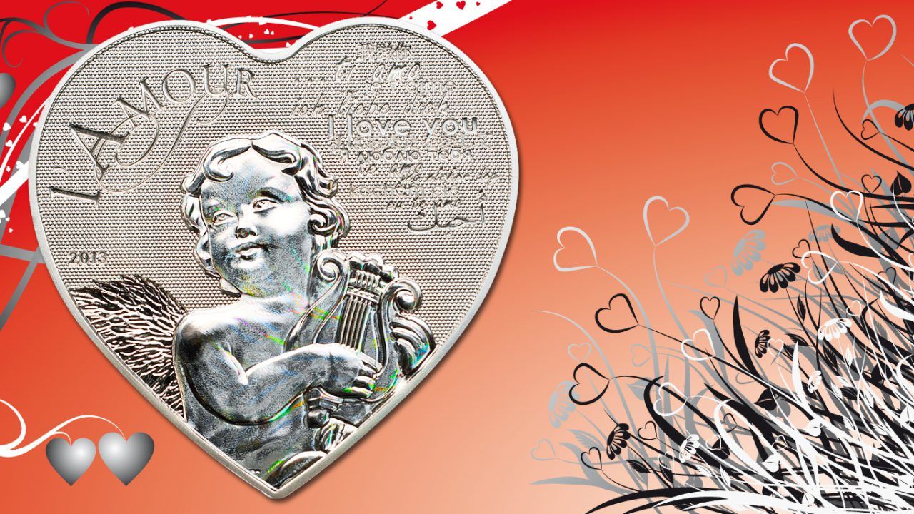 2013 Silver Hearts Heart of Love 25g Silver Coin