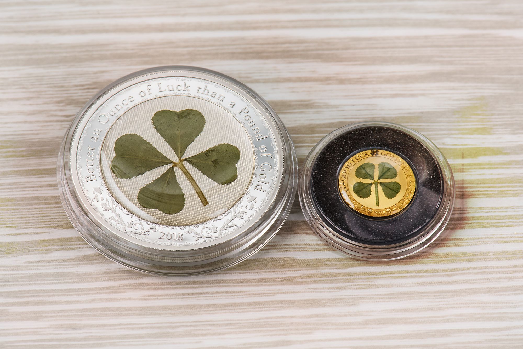 Four Leaf Clovers Ounce of Luck 2018 Coins