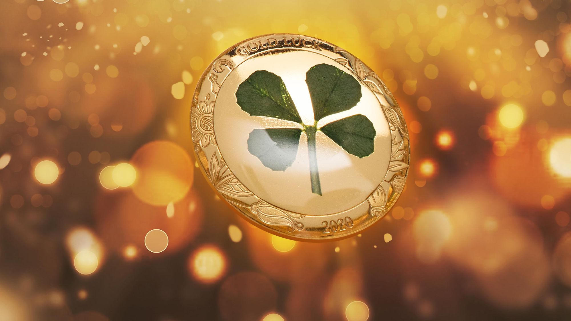 Four Leaf Clovers Ounce of Luck 2020 1g Gold Coin