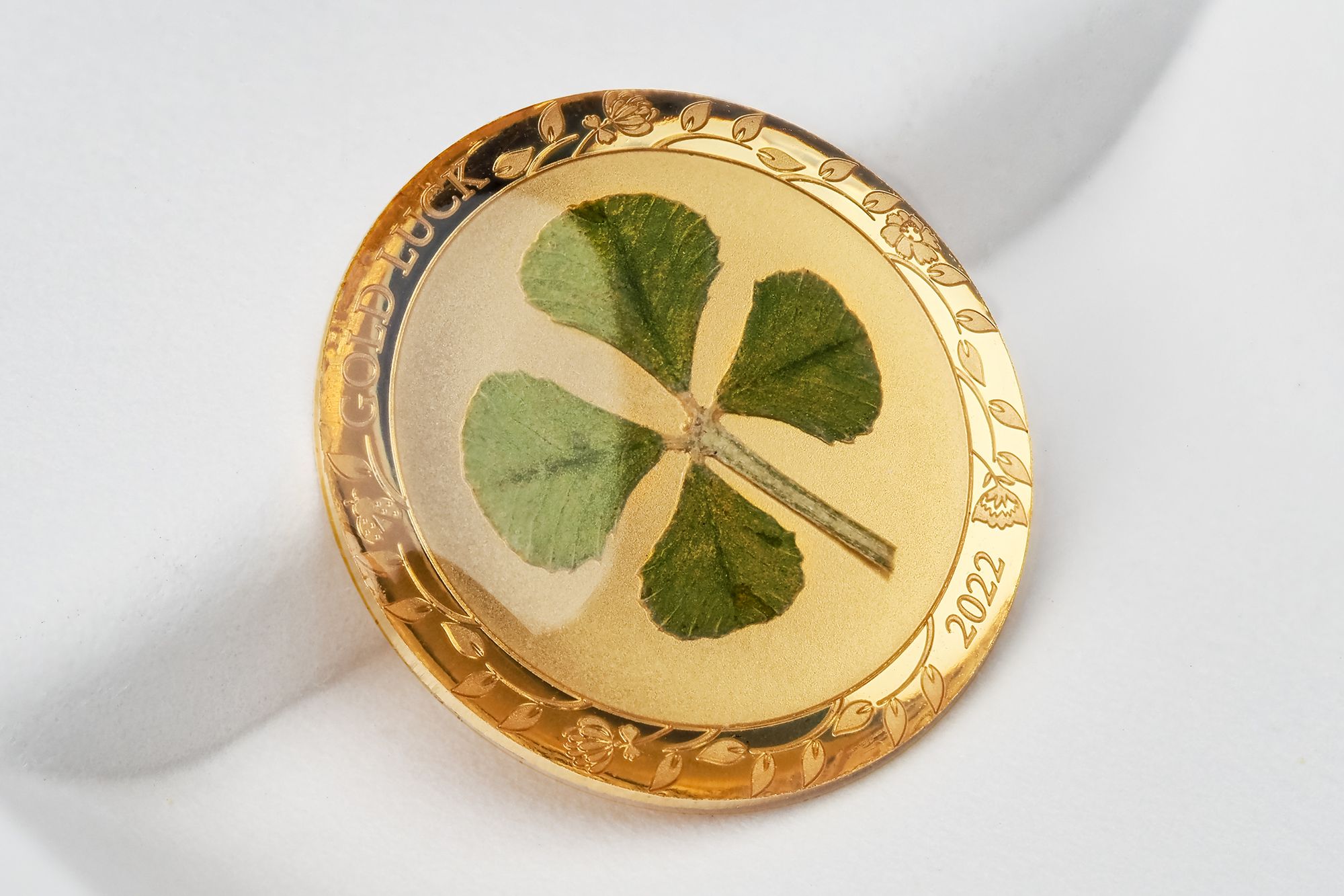 Four Leaf Clovers Ounce of Luck 2022 1g Gold Coin
