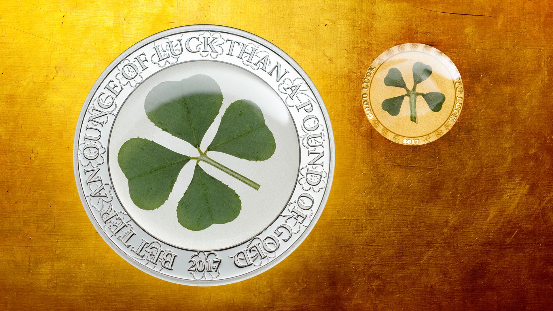 Four Leaf Clovers Ounce of Luck 2017 Coins