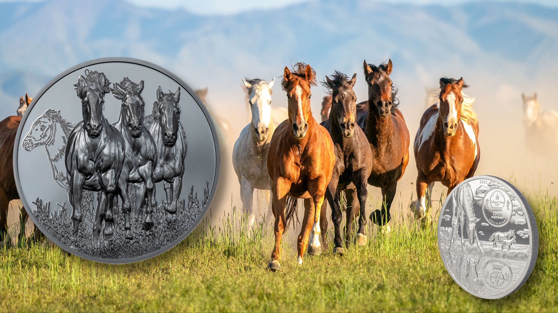 2022 Stallions Growing Up 2oz Black Proof Silver Coin