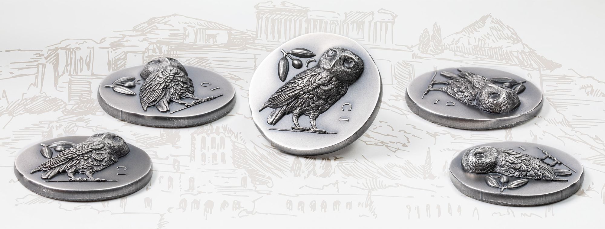 2021 Numismatic Icons Athena's Owl 1oz Silver Coin