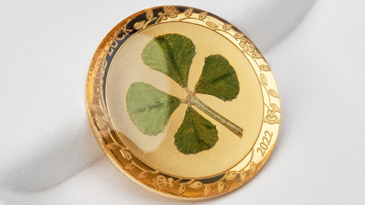 2022 Four Leaf Clover Good Luck 1g Gold Coin
