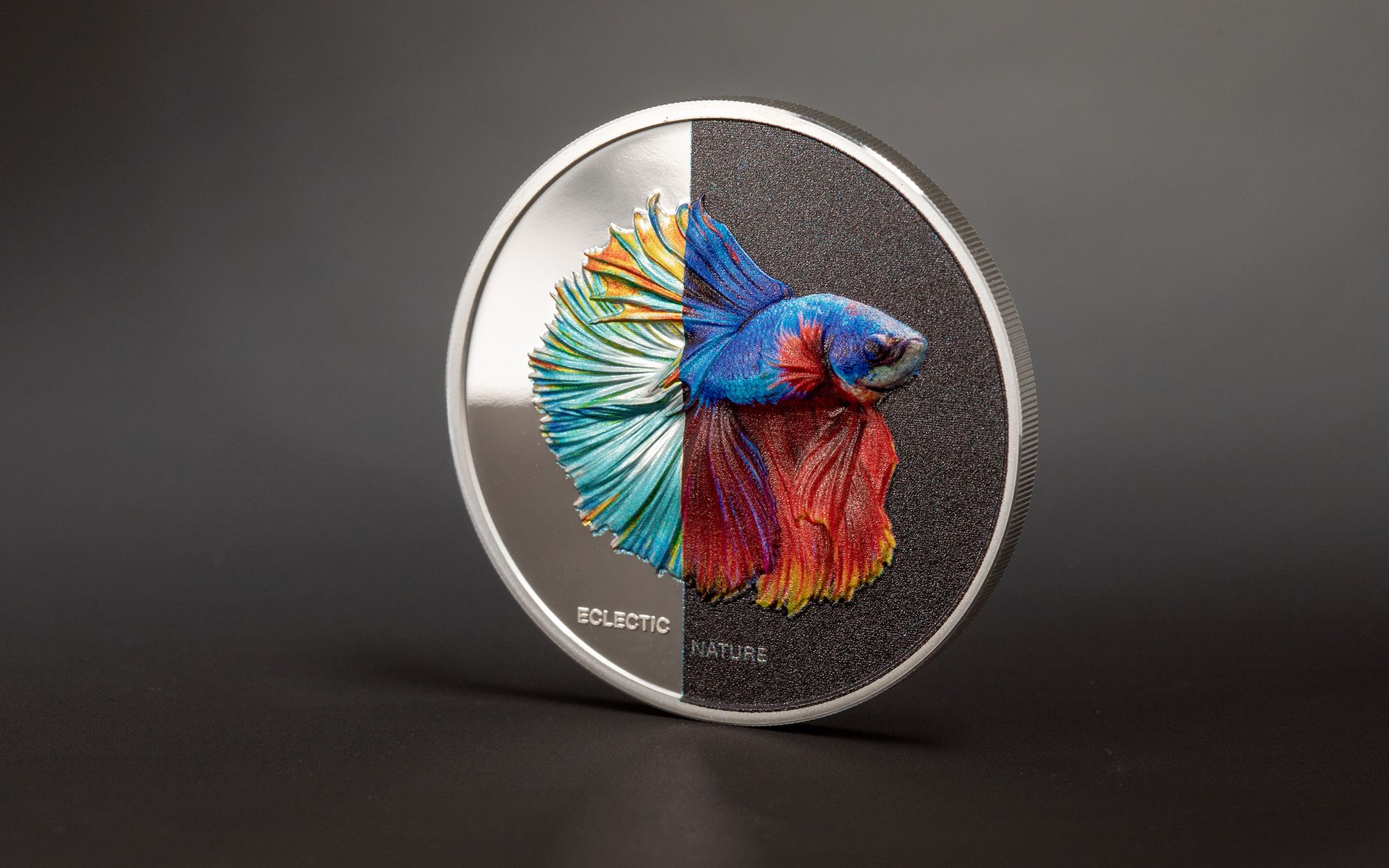 2021 Eclectic Nature Fighting Fish 1oz Silver Coin