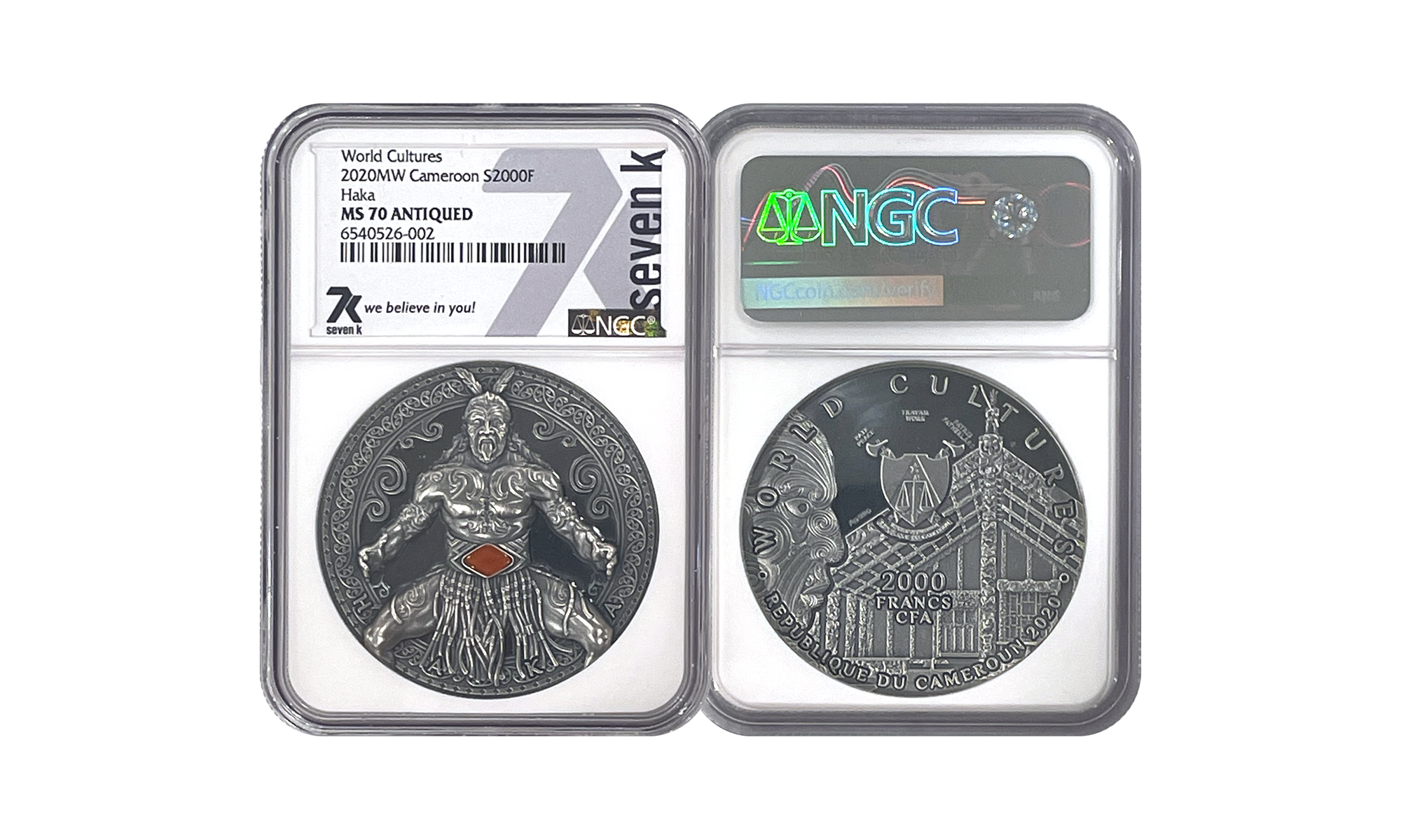 2020 World Cultures Haka 2 oz Silver Coin MS70