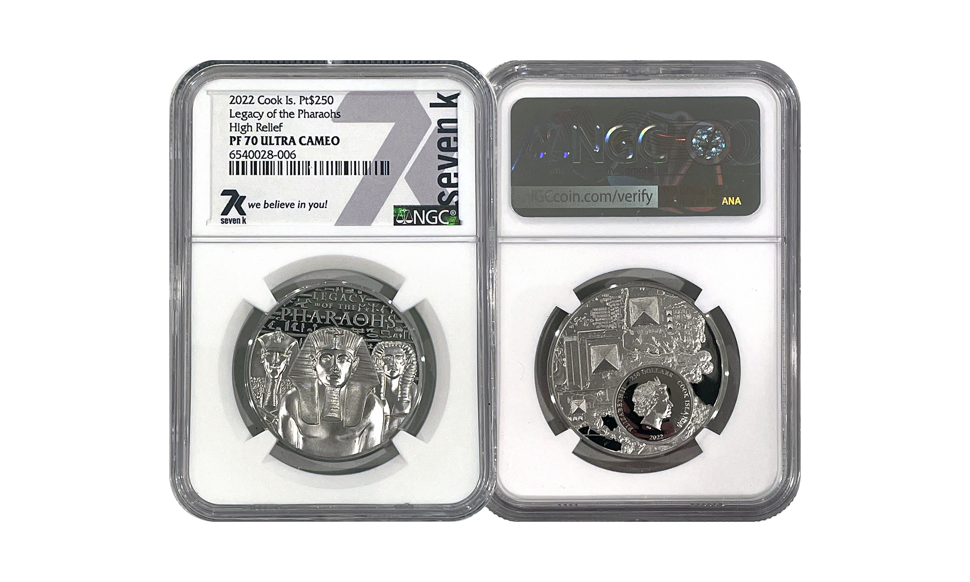 2022 Legacy of the Pharaohs 1 oz Platinum Coin PF70