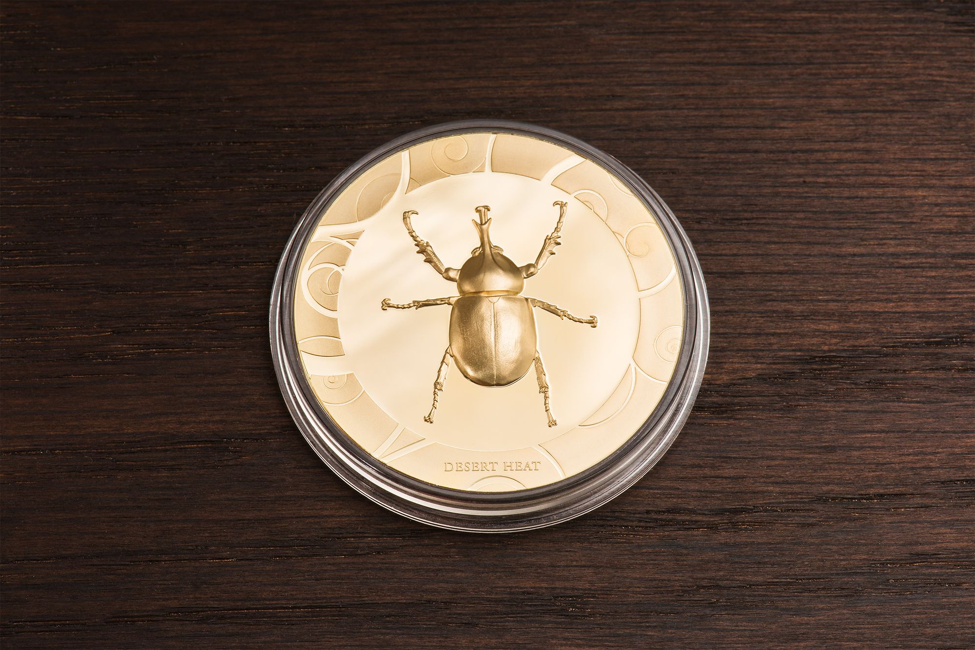 2017 Scarab Selection 1 Desert Heat 1oz Gilded Silver Coin