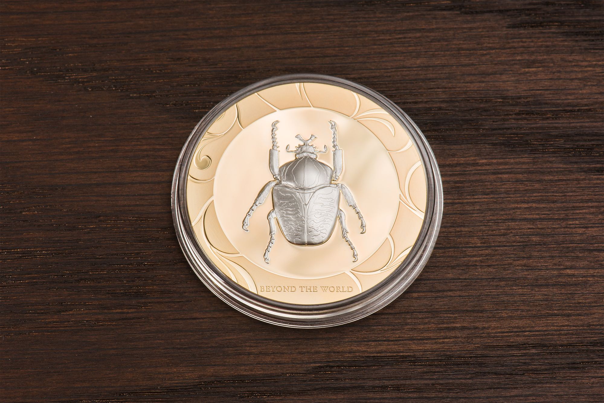 2017 Scarab Selection 2 Beyond The World 1oz Gilded Silver Coin