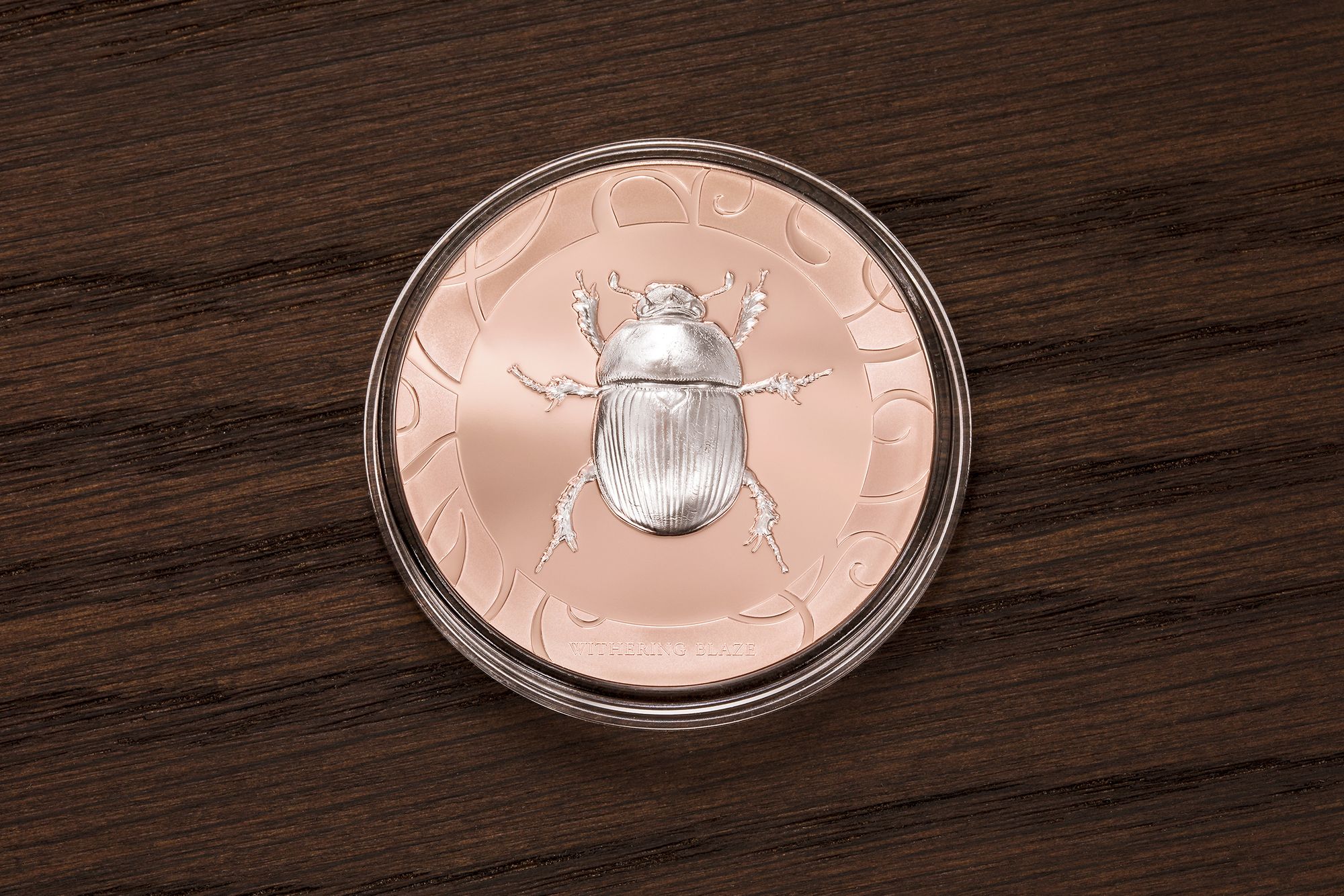 2017 Scarab Selection 3 Withering Blaze 1oz Rose Gold Silver Coin