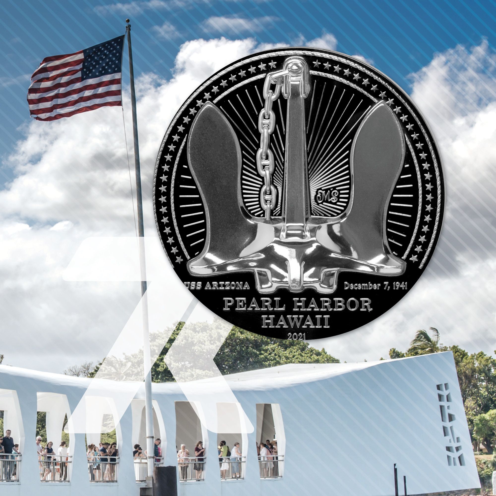 2021 USS Arizona 2oz Silver Coin