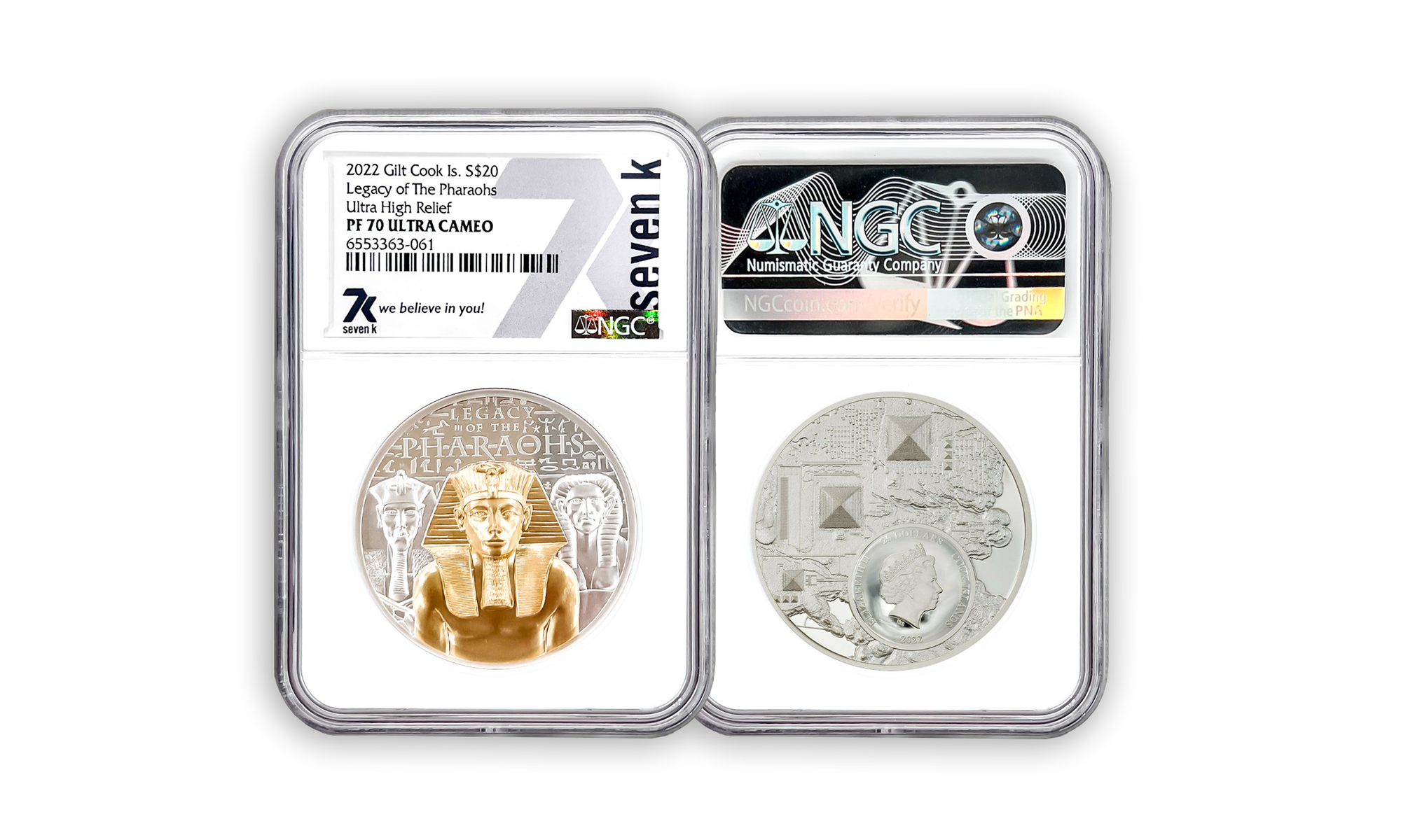 2022 Legacy of the Pharaohs 3oz Silver Coin PF70
