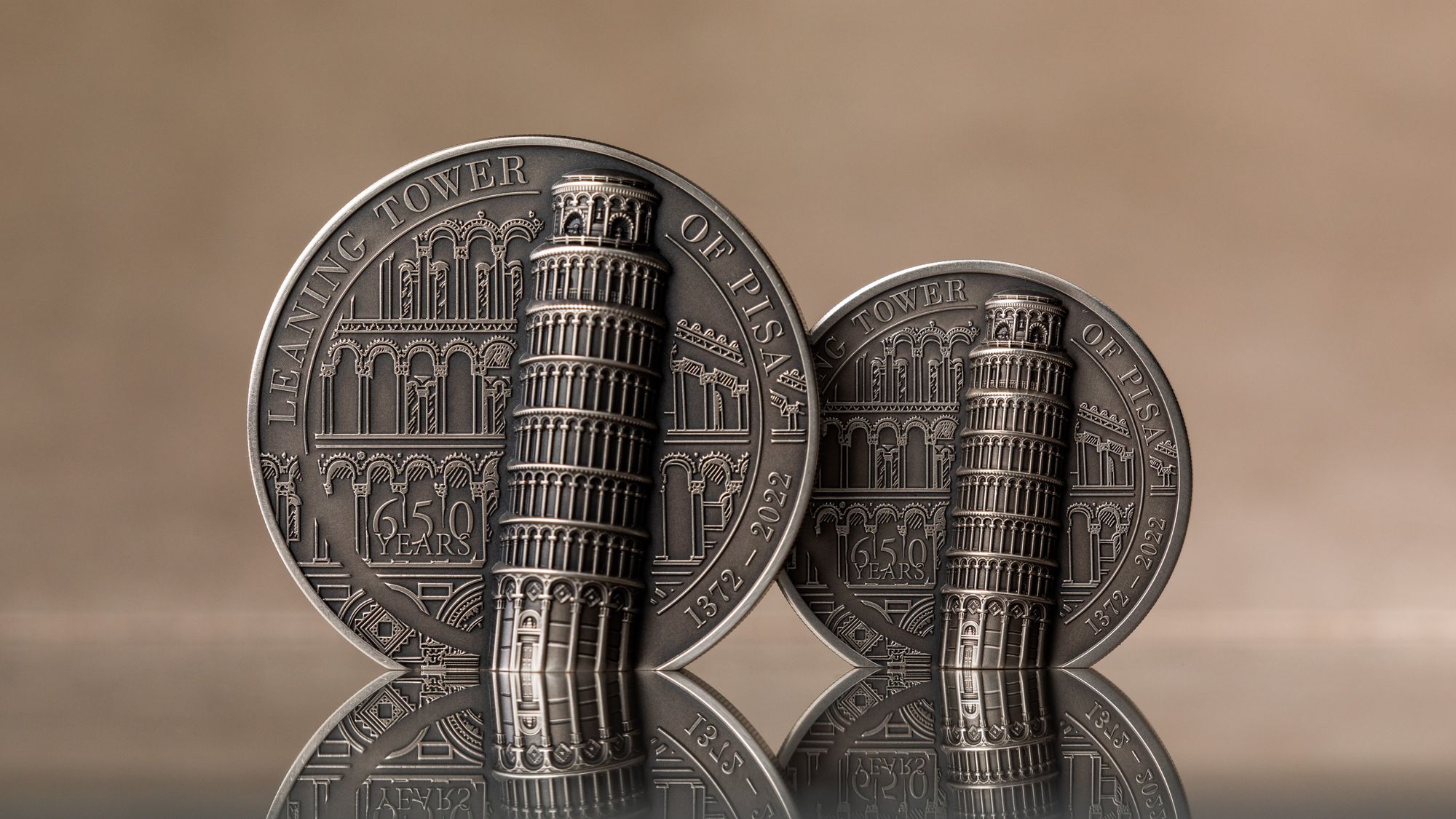 Leaning Tower of Pisa Silver Coins in 5oz and 2oz