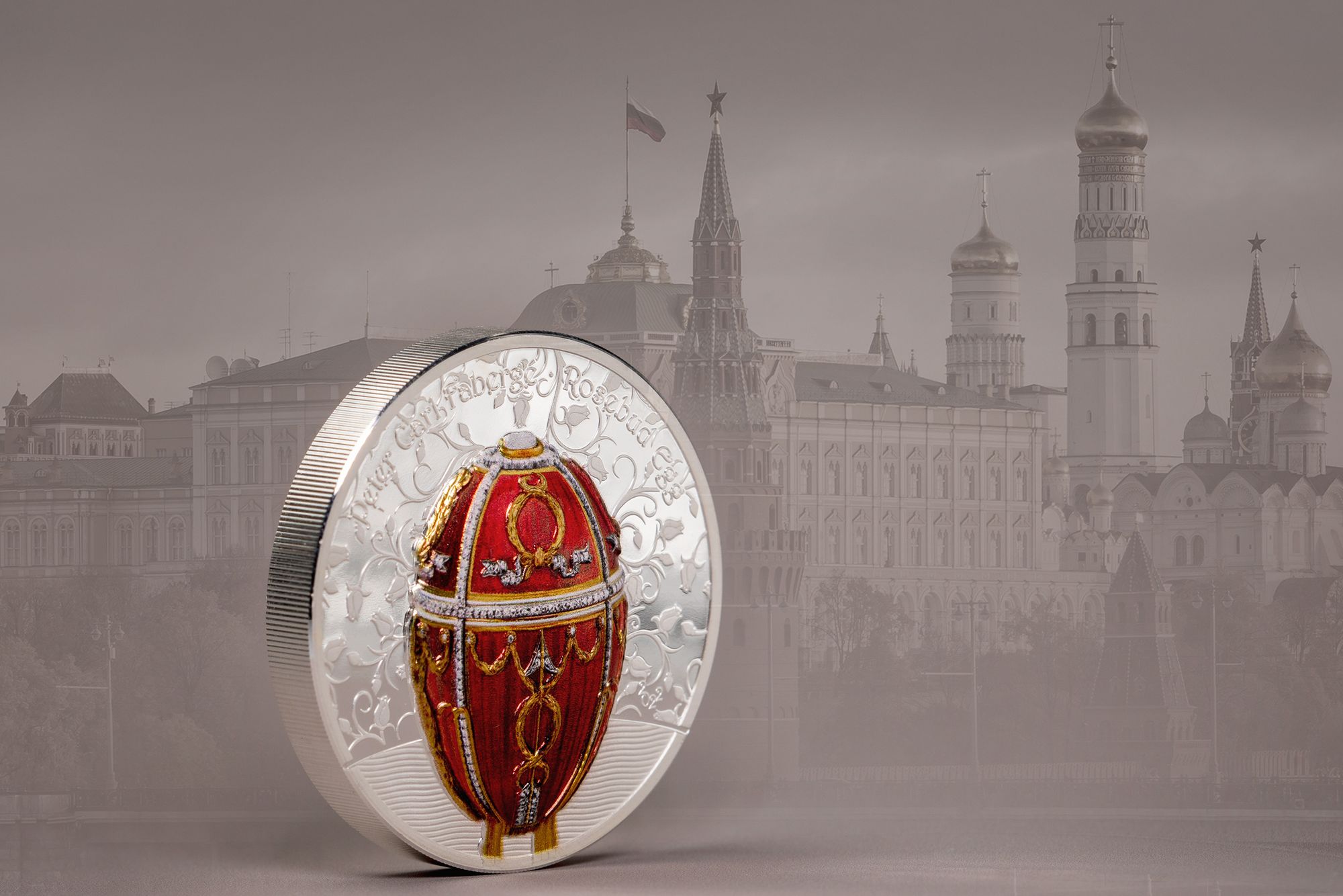 2022 Faberge Eggs Rosebud Egg 2oz Silver Coin