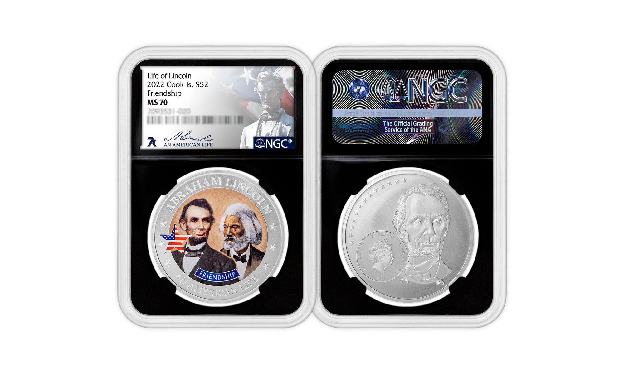 2022 An American Life Abraham Lincoln Friendship 1/2oz Silver Coin MS70