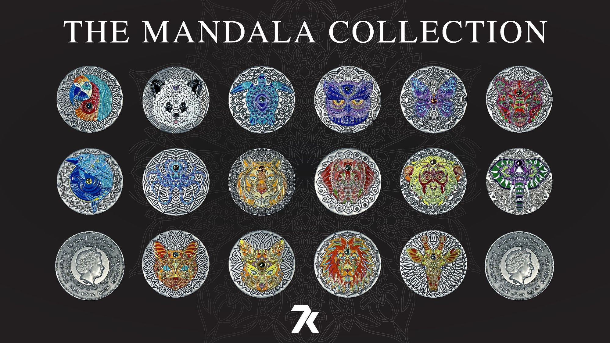 Mandala Animals Coin Collection