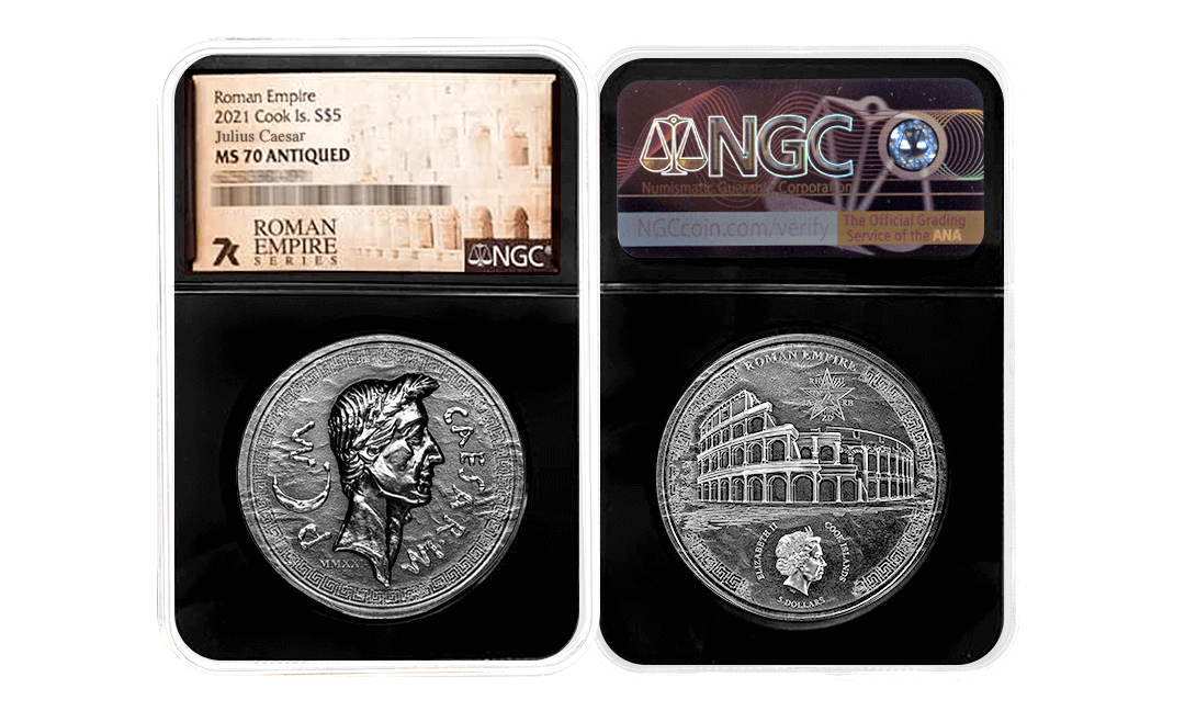 2021 Roman Empire Julius Caesar 1oz Silver Coin MS70