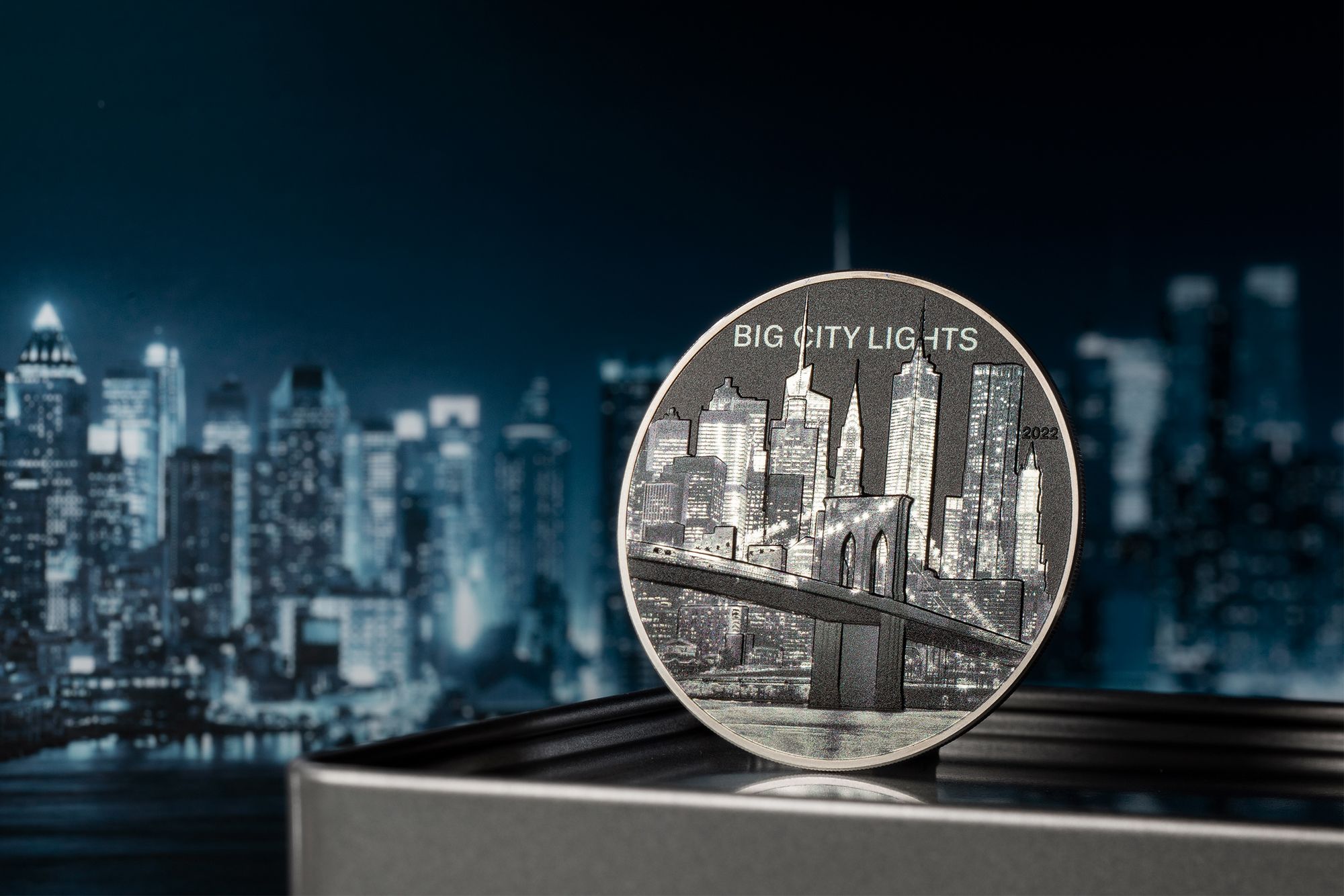 2022 Big City Lights New York 1oz Silver Coin