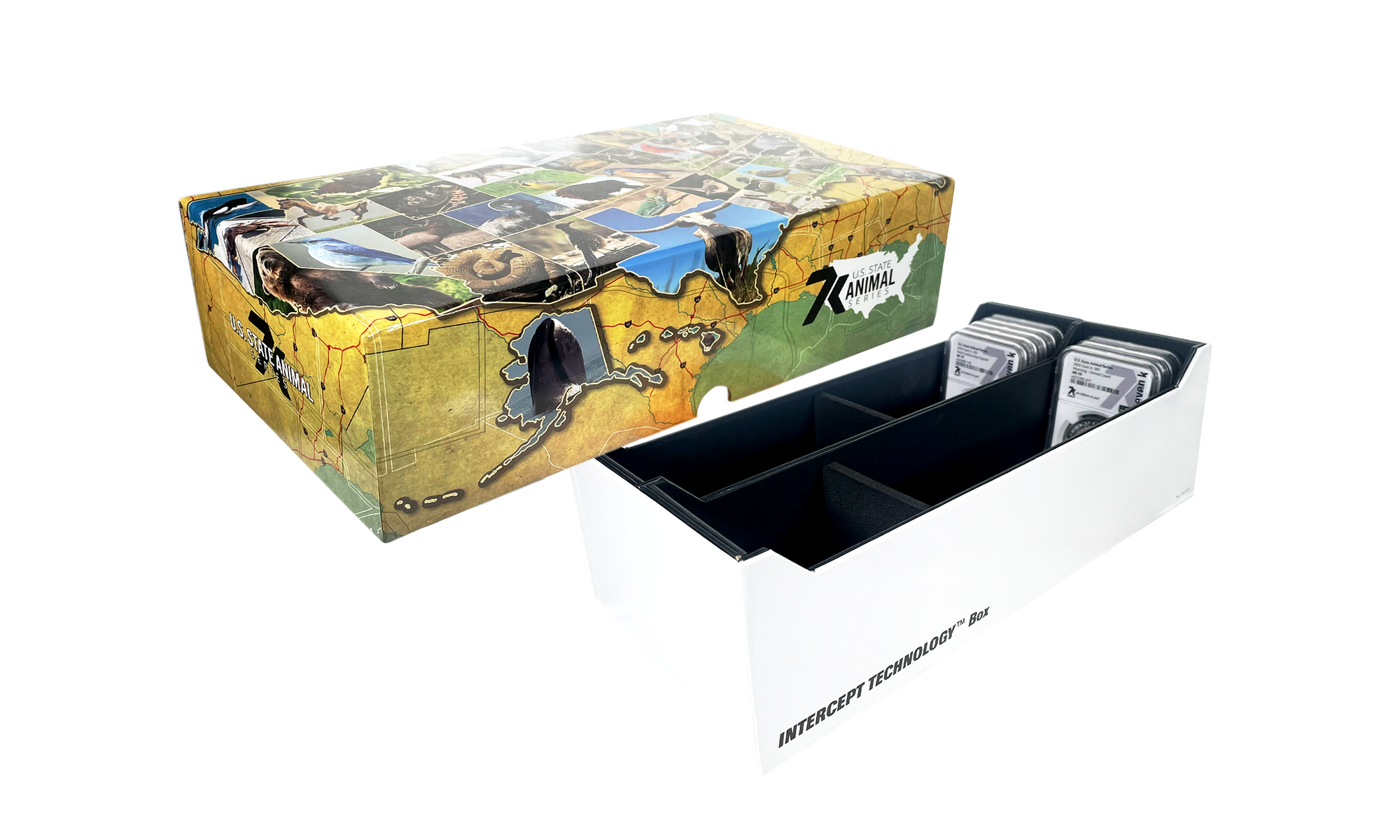 7k US State Animal Coin Collection Box