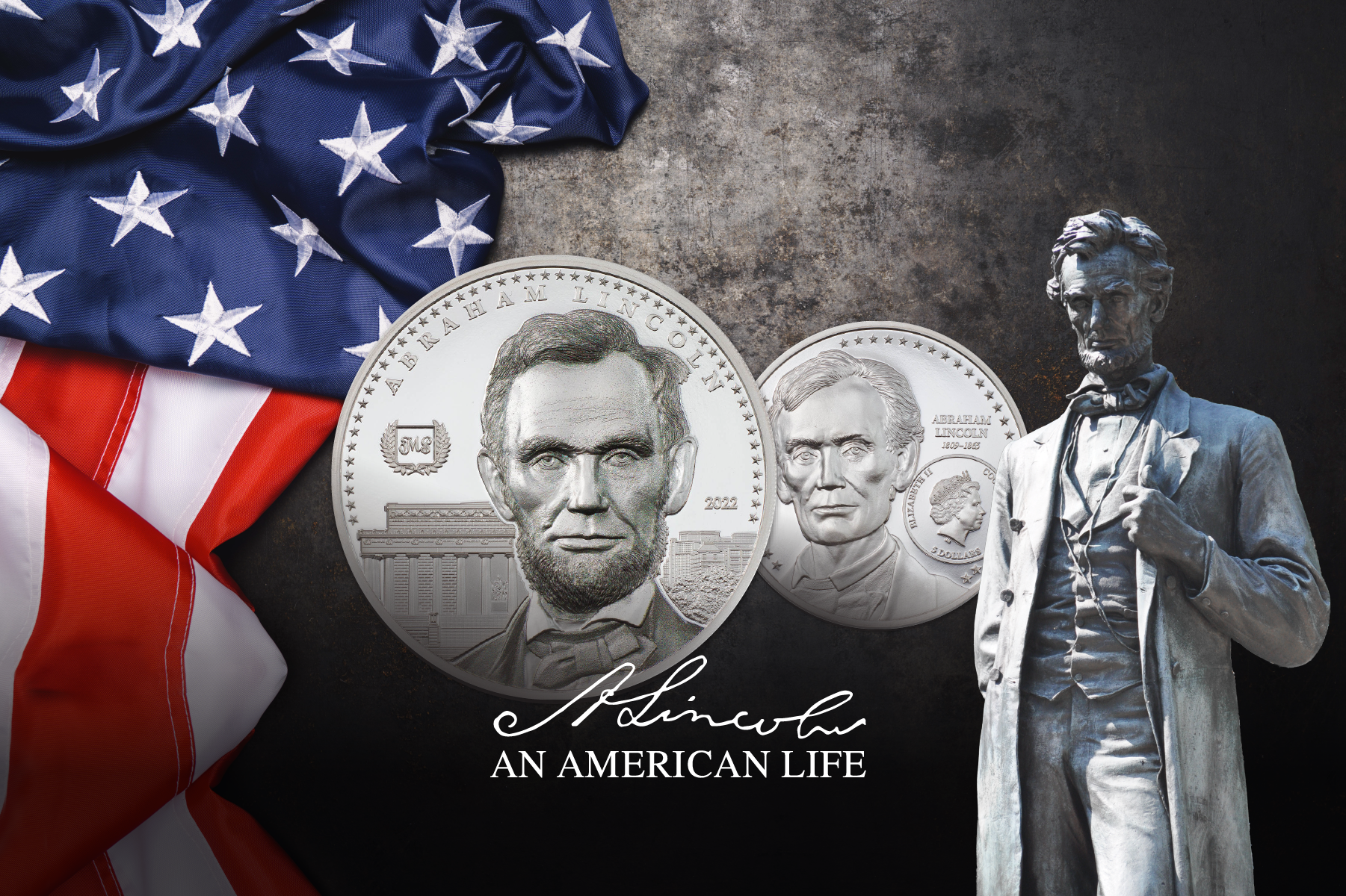 2022 An American Life Abraham Lincoln 1oz Silver Coin